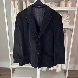 Men's Black Haggar 3 button  Corduroy Jacket.  48 R. (measures 52) Item #796